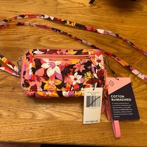 Vera Bradley RFID Crossbody Rode Floral